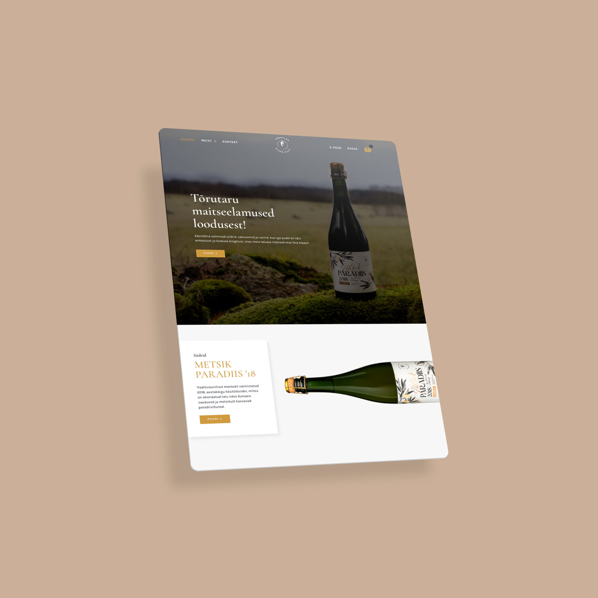 Website design for Tõrutaru, a 2024 project by Orgmets Creative.
